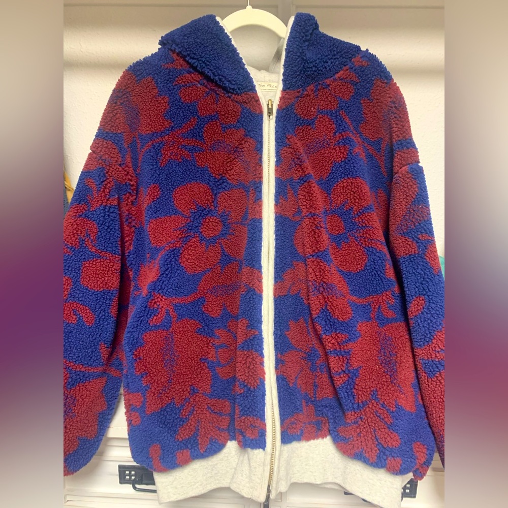 Free People | We The Free | Canyon Moon Cardi - size Small, Berry Combo
